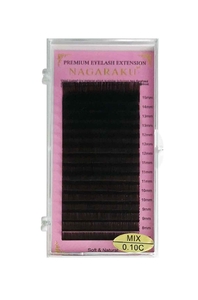 Вії КОРИЧНЕВІ 0.10C MIX