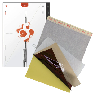 Копірка ЧЕРВОНА універсальна для ПРИНТЕРА або РУЧНОГО переносу з 2 кальками