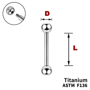 Штанга (барбел) з кульками, Зовні різьблення, ТИТАН